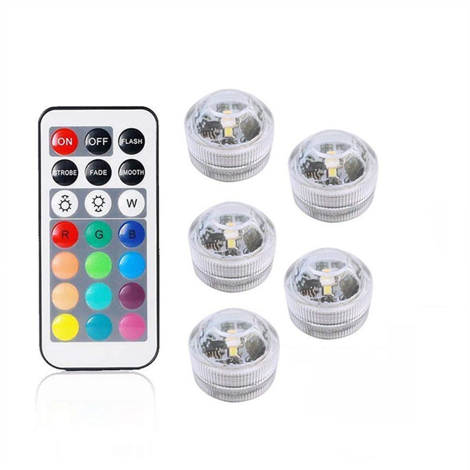 Luces de Piscina Luces de Estanque Luces LED sumergibles, luz de té Impermeable Que Cambia de Color RGB con Control Remoto, Noche subacuática para Acuario, jarrón, Estanque, piscin