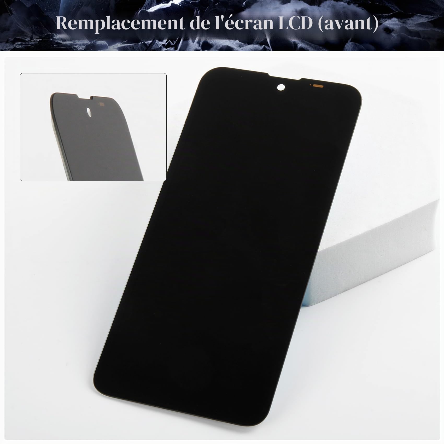 Kit de réparation d'écran LCD pour Blackview BV5300/BV5300 Pro Blackview BV5300 Pro, écran tactile numériseur sans cadre (noir)