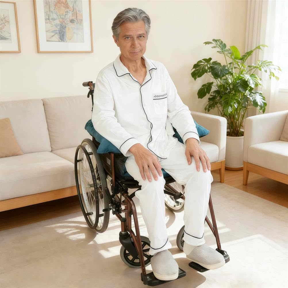 Cojines para silla de ruedas para aliviar la presión con fundas para reposabrazos, soporta coxis y espalda, diseño antideslizante para mayor comodidad