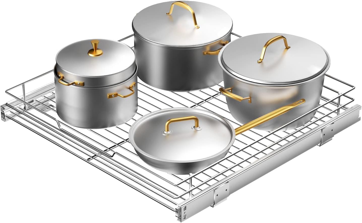 AHNR Heavy Duty Slide Out Cabinet Organizer - Pull Out Shelves, Storage for Kitchen Cabinets, 20'W*21'D