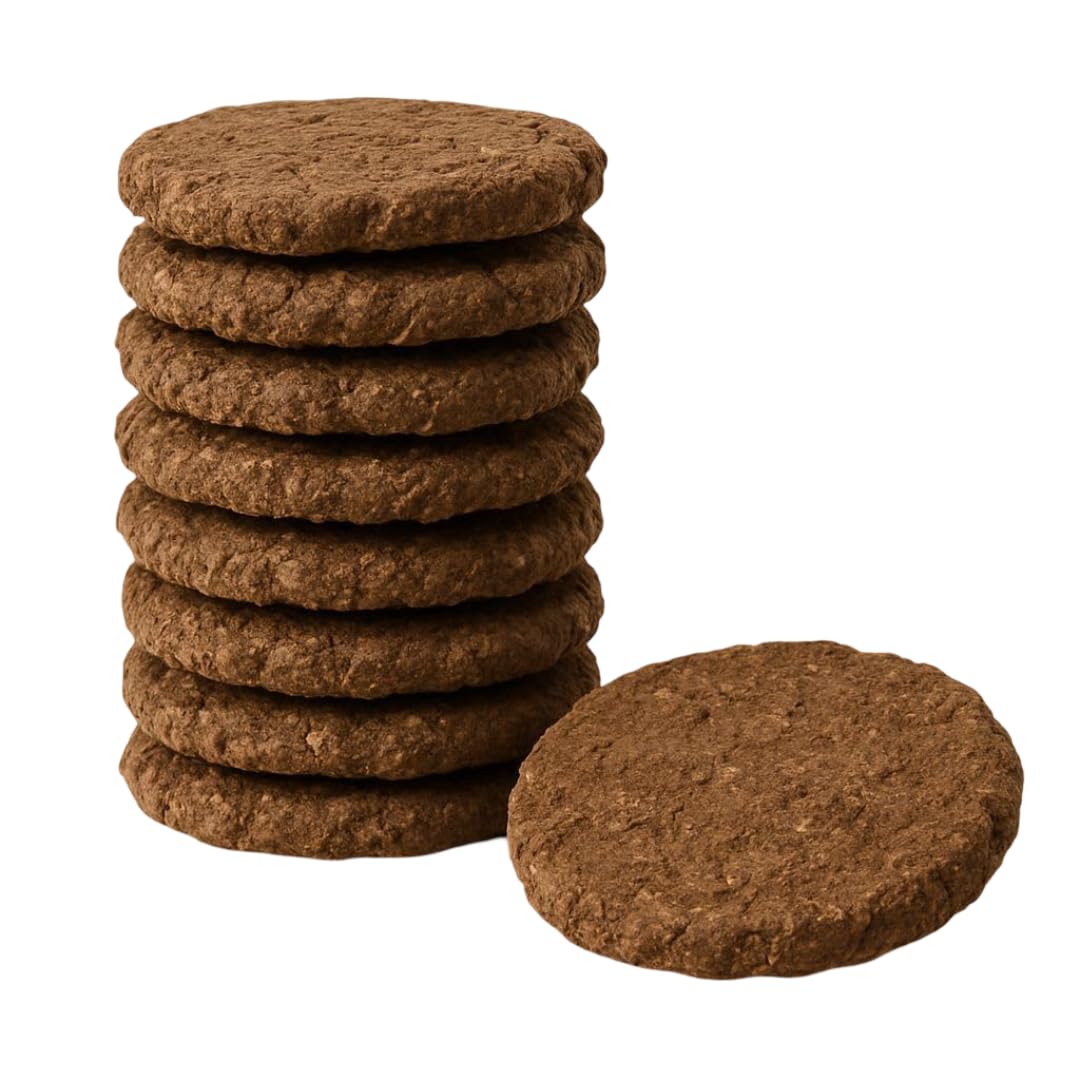 Puja Ghar Pure & Original Desi Cow Dung Cake/uple/kande | Pack of 10 | Natural Holy Cow Dung for Pujan, Hawan & Religious Ceremonies | Round 3 Inch, Eco-Friendly, Smokeless Spiritual Fuel-picture-19