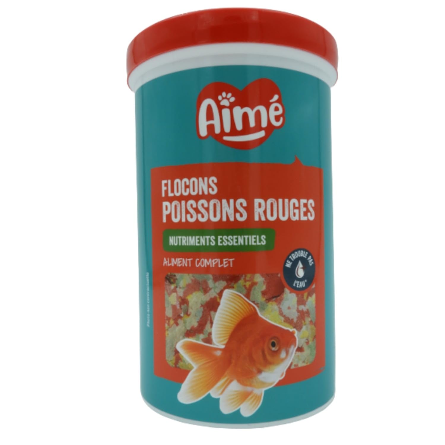 Aime Aliment Complet Flocons pour Poisson Rouge, Nutriments Essentiels, Ne Trouble Pas l'eau, 1L (1 kg) - Lot de 2
