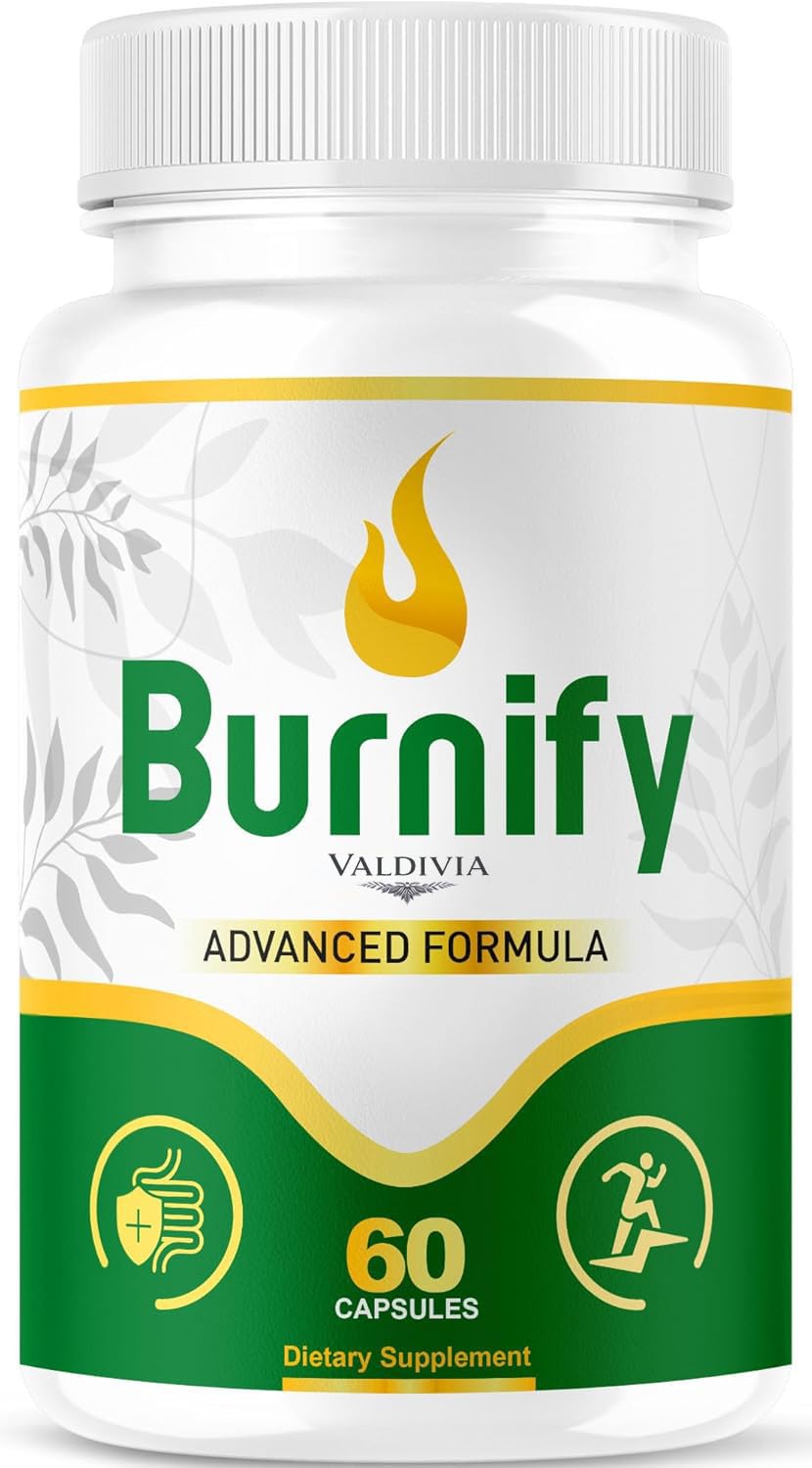 Valdivia Burnify Capsules - Official Burnify Premium Advanced Formula Capsulas Natural Ingredients Multivitamin Supplement Support Pastillas for Health Overall & Wellness, 60 Capsules for 1 Month