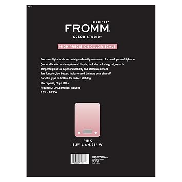 Fromm Color Studio Digital Scale for Measuring Hair Color, Dyes - Multi-Purpose Kitchen Food Scale for Weight Loss, Cooking, Baking, Keto, Meal Prep