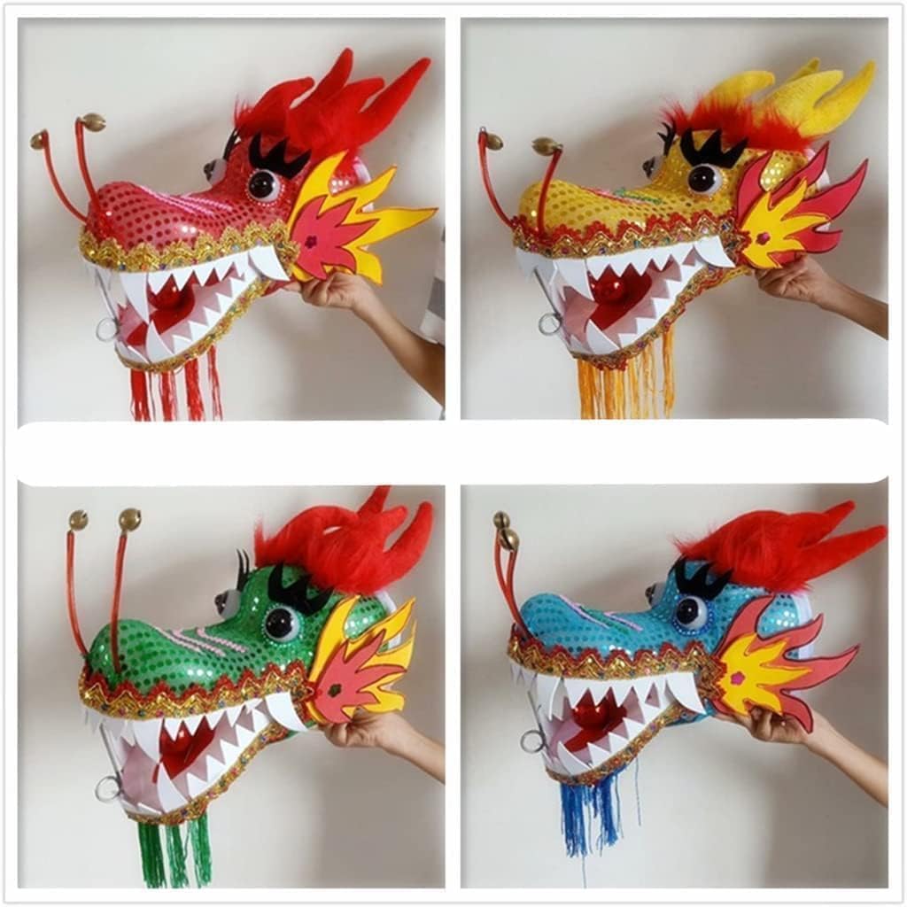 TFG - Ttfd Dragon Head and Swing Rope for Dragon Dance Dragon Fluttering Ribbon Outdoor Dragon Dance Fitness Ribbon(Blue,12m)