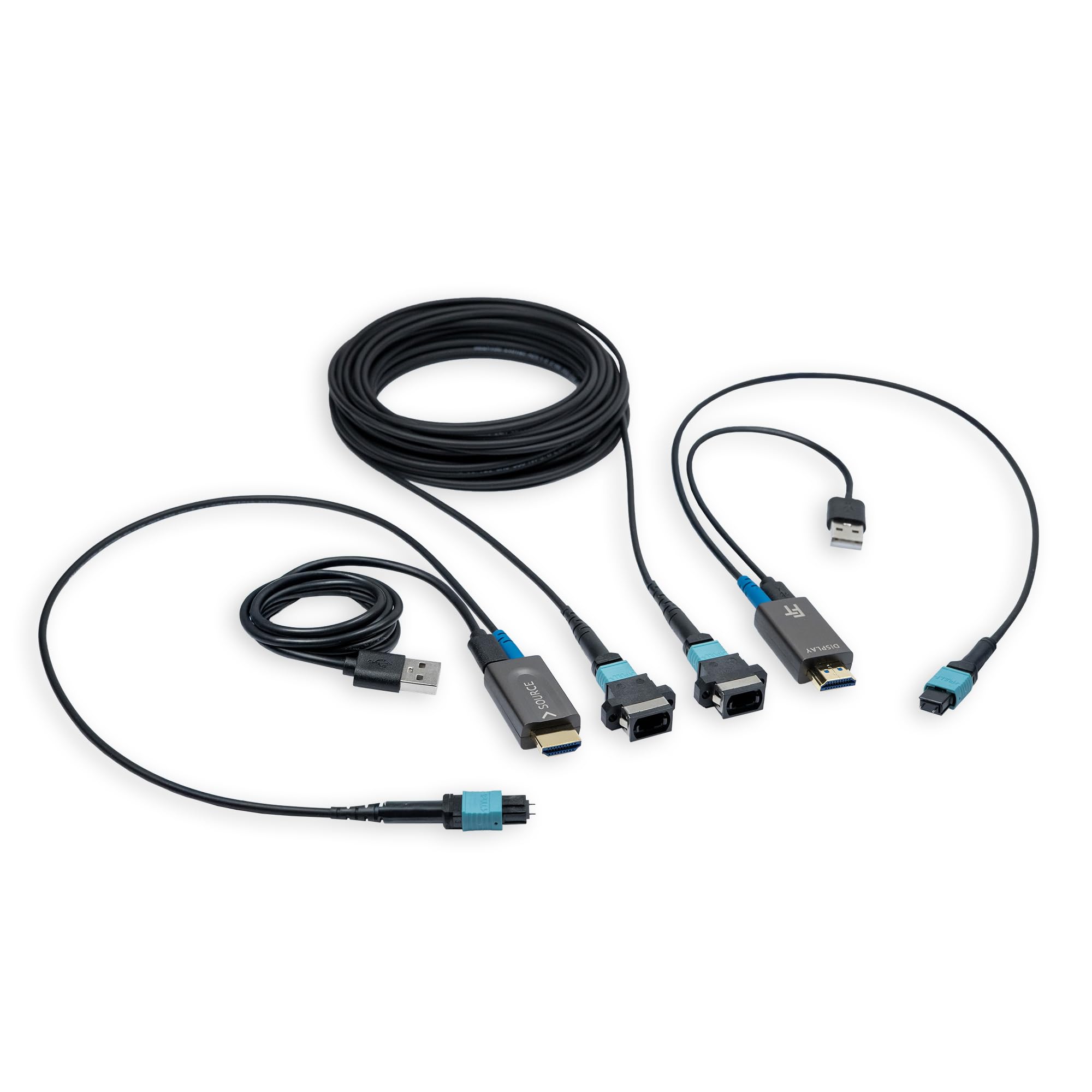 FeinTech ProFibre - Cavo HDMI in fibra ottica 8K 60Hz / 4K 120Hz Armored MPO Pure Fibre Cavo staccabile 48 Gbps eARC CEC (3000, centimetri)