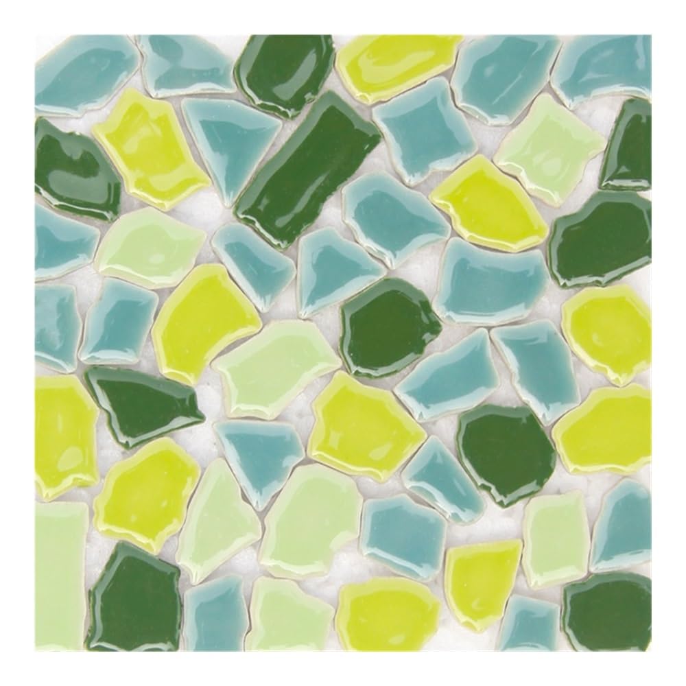 baldosas de mosaico de cristal, baldosas de mosaic Azulejos de mosaico de porcelana polígono de 510 g, 1-4 cm de longitud, 1~4 g/pc, azulejos de mosaico de 3,5 mm de espesor (color: 28, tamaño: 18 o