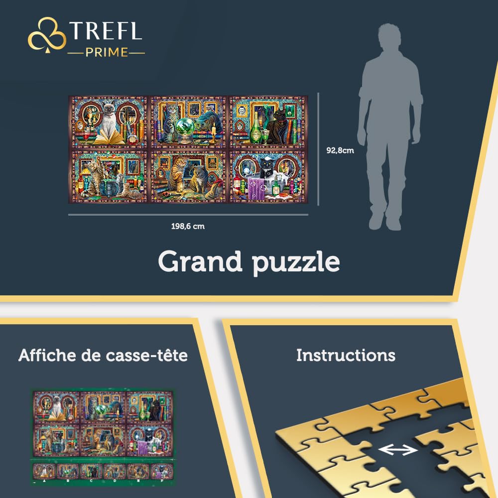 Trefl Prime - Puzzle UFT : Whiskered Wonders - 9000 Pièces, Lisa Parker, Grand Puzzle, Carton Le Plus épais, Loisir pour Les Adultes et Les Enfants à partir de 14 Ans
