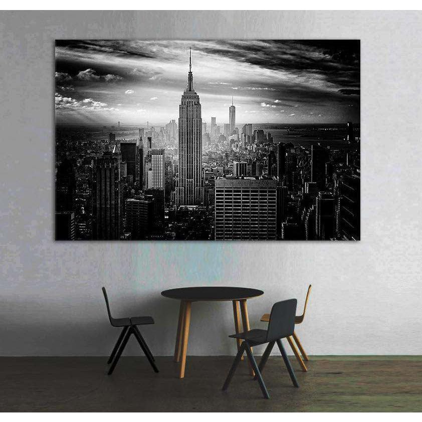 Empire State Building 1088 impression sur toile xxl 140x90cm de salon