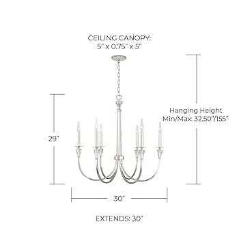 2161y Capital Lighting 441861PN Laurent Grand Style Chandelier