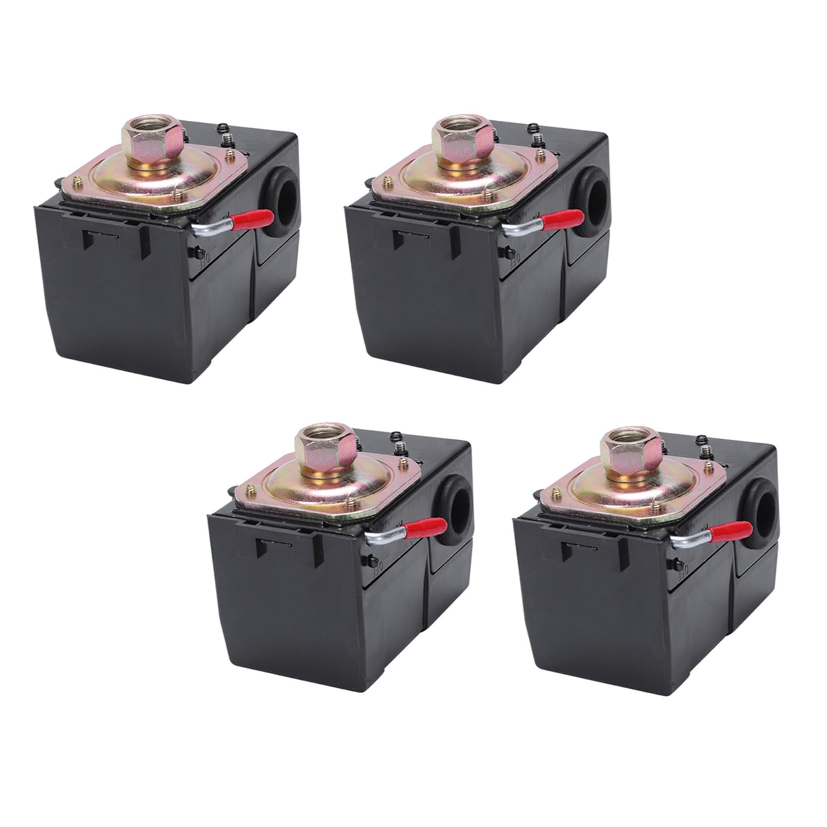 Jnchdghwa Black 4Pcs Air Compressor Switch Universal Pressure Switch 95-125 Psi For Air Compressor Pump Control Valve