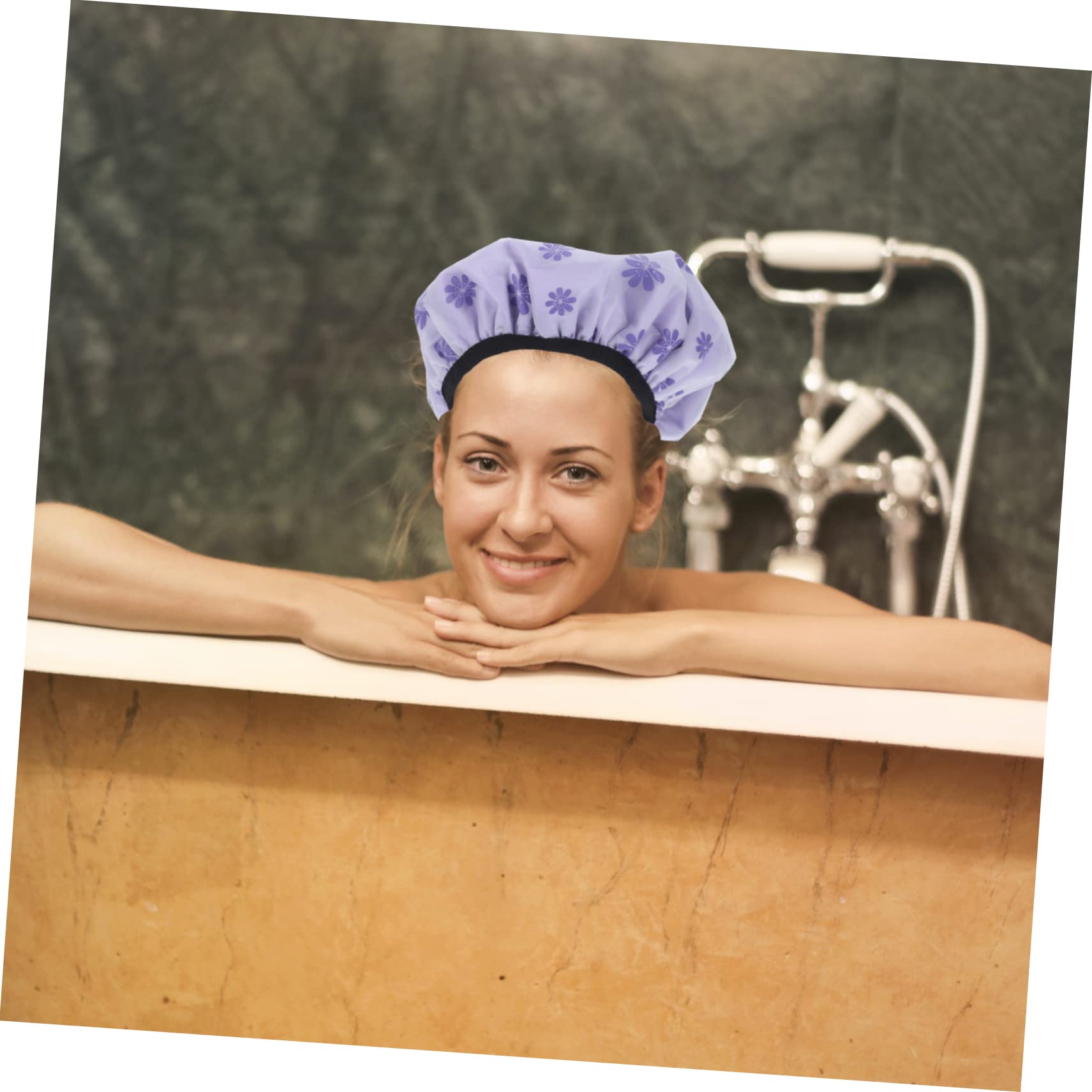 Housoutil 6stücke Satin Badekappen Für Damen Und Herren Elastische Haube Für Schlaf Und Dusche Wasserdichte Haarkappe Lagigem Design Für Langes Und Kurzes Haar Muster