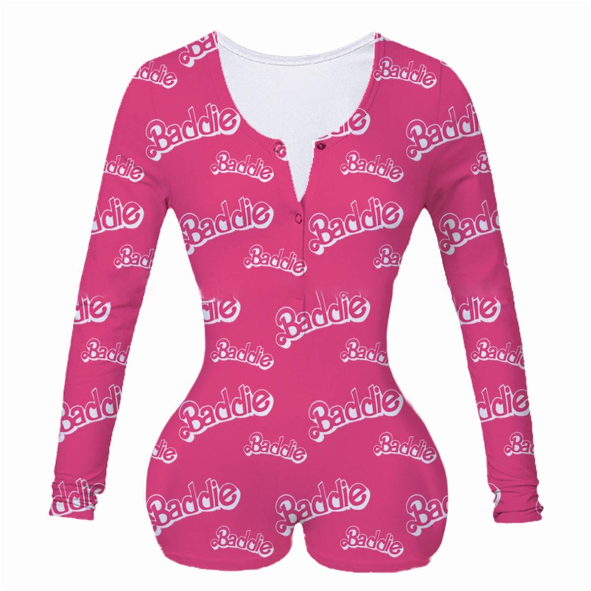 MissShorthair Damskie jednoczęściowe spodenki Bodycon Piżama Pajacyki Onesies damskie, Paskudne, S