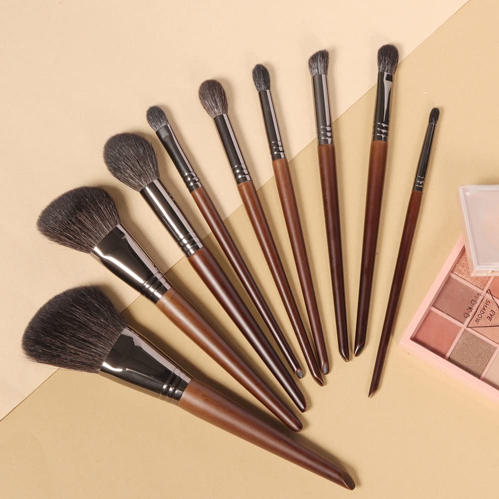 DUnLap Make up Pinsel Alle Ziegenhaar 7/8/9 Stück Make-up Pinsel Set Professionelle Kosmetik for Lidschatten und Gesichtskontur Make up Pinsel Set (Size : XQ1457810111219)