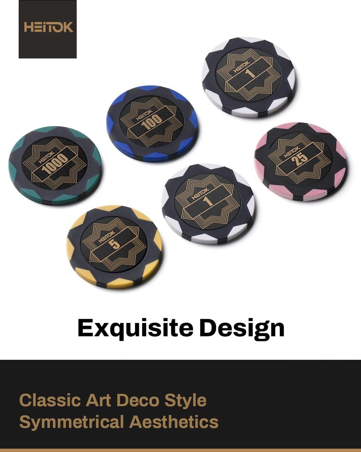 Amazon | HEITOK クレイポーカーチップセット テキサスホールデム用 Amazon | HEITOK クレイポーカーチップセット テキサスホールデム用