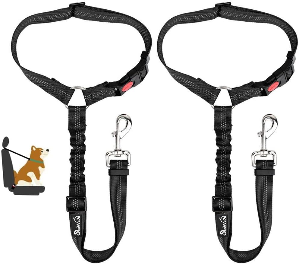 Lukovee Dog Car Seat Belt, 2 Pack Headrest Restraint