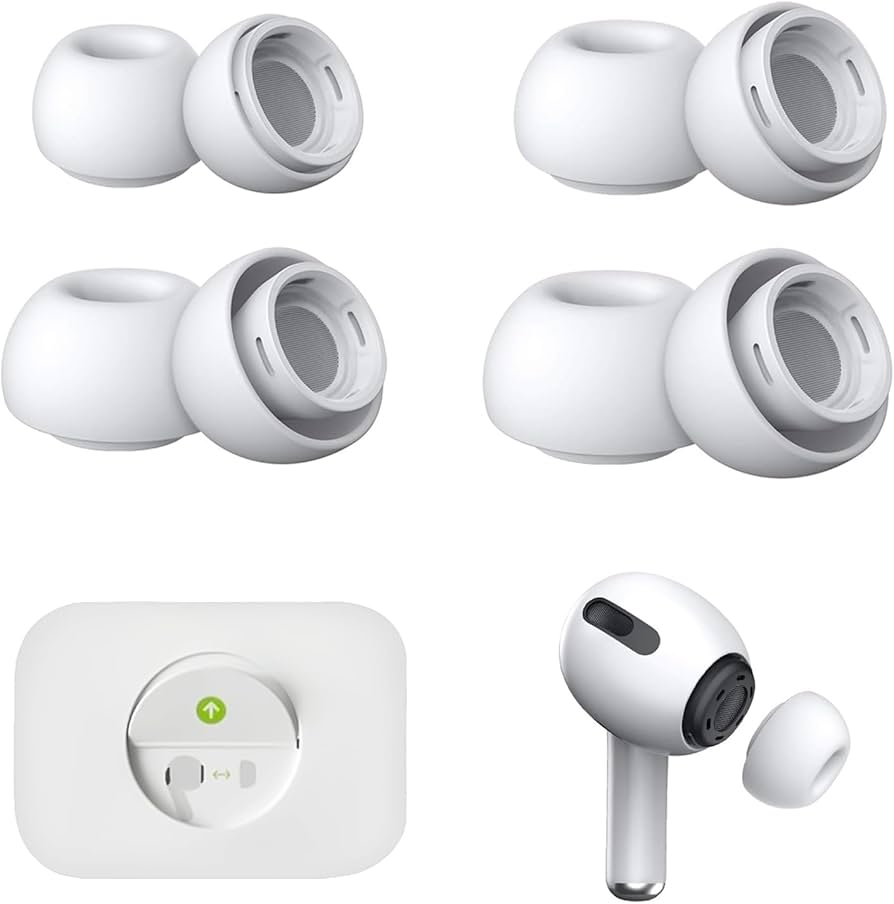 AirPods Pro（第２世代） 本体＋充電コード＋イヤーピース 正規品 Amazon | AirPods Pro用 イヤーピースカバー（4ペアセット）第1
