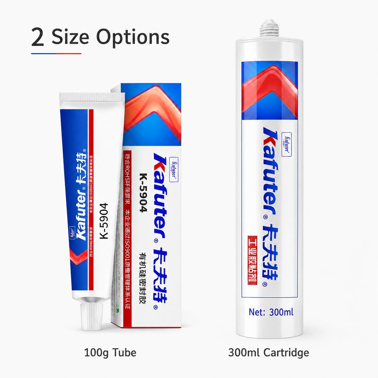 VIDOO Kafuter K-5904 Cemento Encapsulado Lámpara Proyector Semitranslúcido Pegamento Silicona Aislamiento Dieléctrico No Corrosivo para Vidrio Cerámica Metales - 300ml