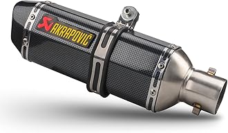 DALYNN 1.5-2in Inlet Motorcycle Exhaust Muffler s Slip on Silencer Carbon Fiber Style Tail Tube High Temperature Resist for Motorcycle ATV Dirt Bike
