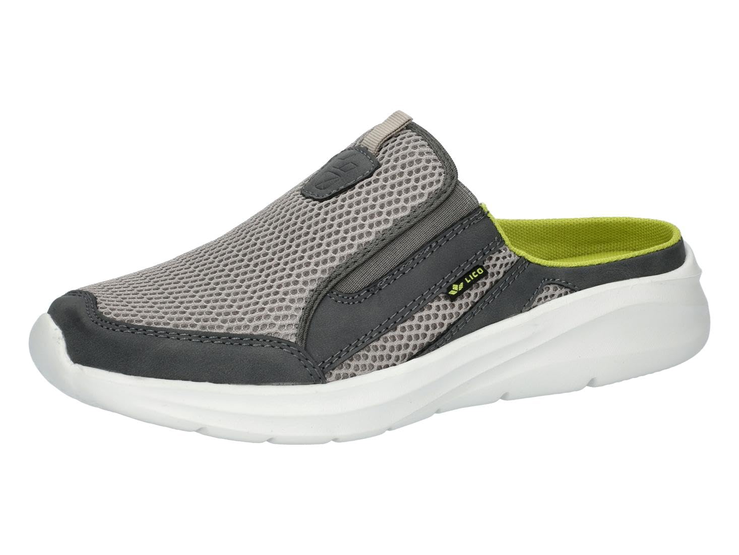 Lico Unisex Novara Clogs, Grey/Olive, 46 EU