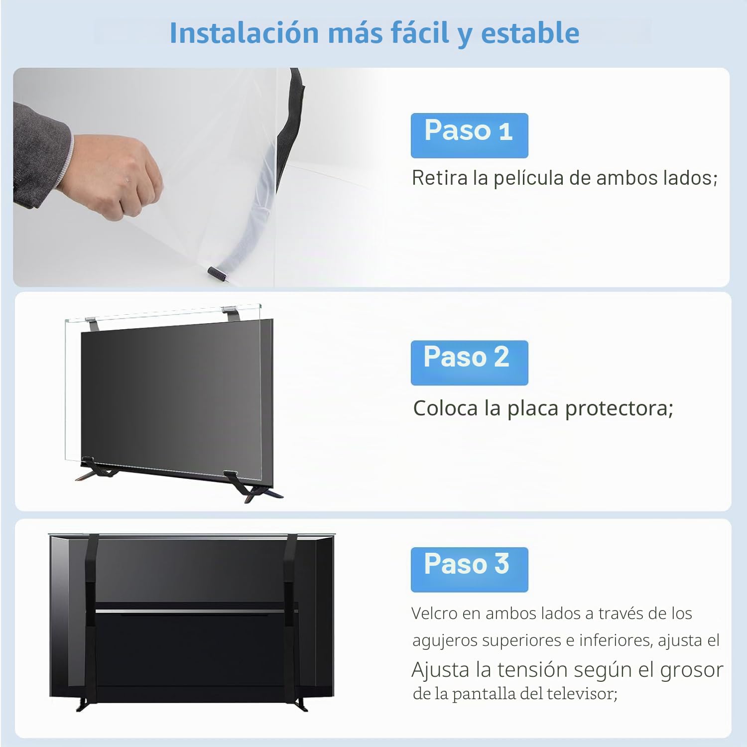 Qoosea Protector de Pantalla para TV de 32 Pulgadas - HD Claro, Panel Acrílico Protector para Pantallas de TV con Soporte de Un Punto o Dos Puntos, TV de Pared y Monitores de Ordenador