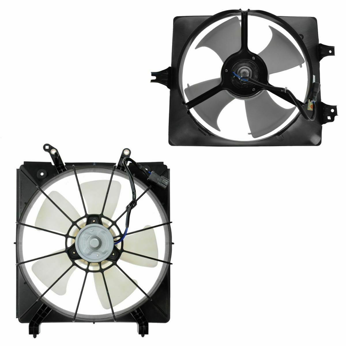 GMLFO 2pcs Radiator and Condenser Cooling Fan A/C Assembly for Acura for TL 3.2L 1999-2001,for Honda for Accord 3.0L 1998-2002 Pair 38616PJEA01 HVA02486 LZY0093