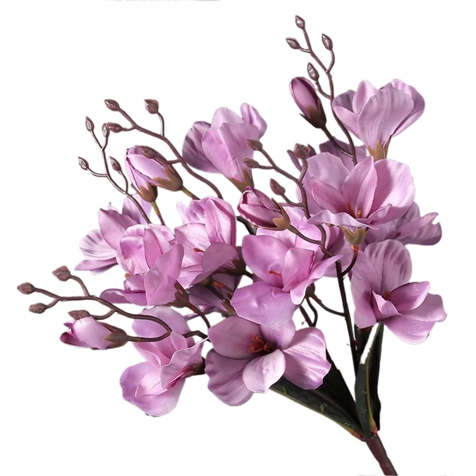 LuoAXINN Artificial Flower Branches 5 Forks 20 Heads Simulation Bouquet Magnolia Home Decoration Flower Photography Props Wedding(Pink)