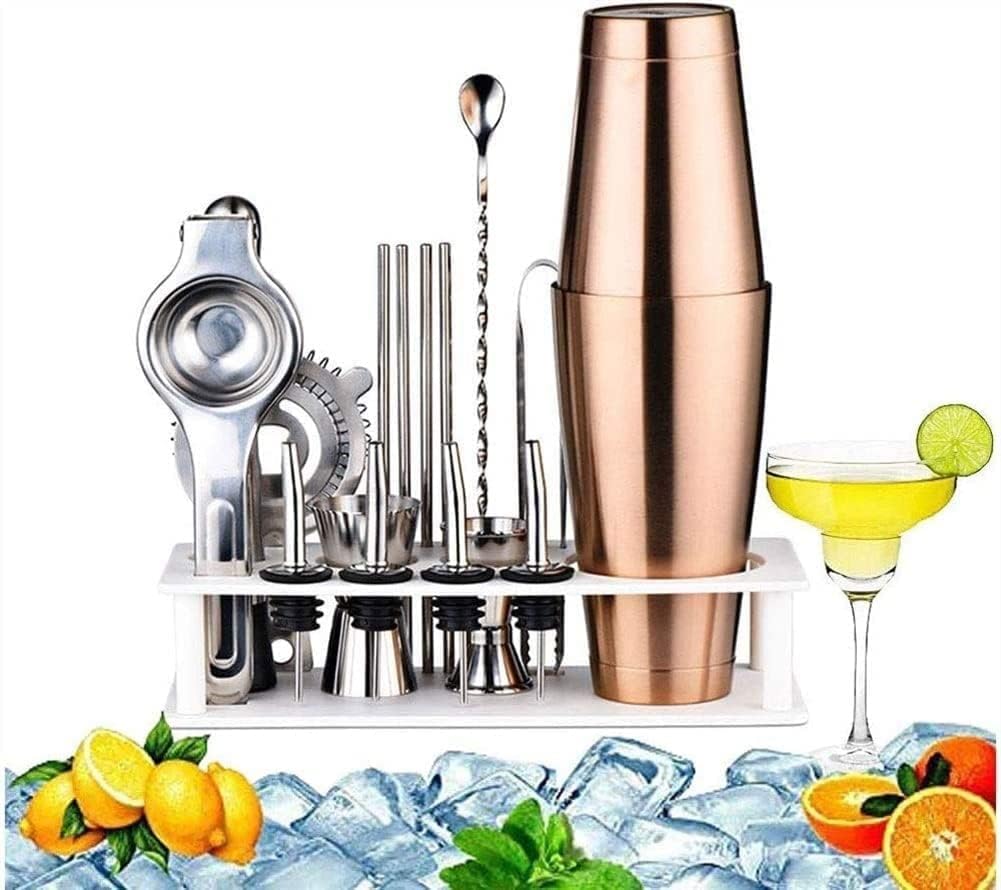 Set de Coctelera Boston de Acero Inoxidable 17 Piezas