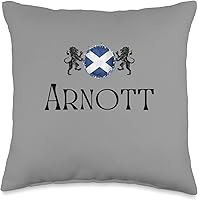 Vista 1 de Scotland Clan Gifts For The Arnott Family Arnott Clan Scottish Family Name Scotland Heraldry Throw Pillow, 16x16, Multicolor