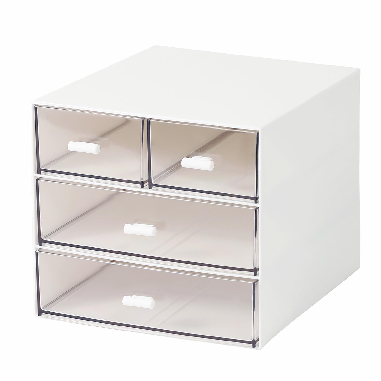 DANNMPX Nail Polish Cosmetic Storage Box Desktop Bathroom Rack Supplies Organizer(White)