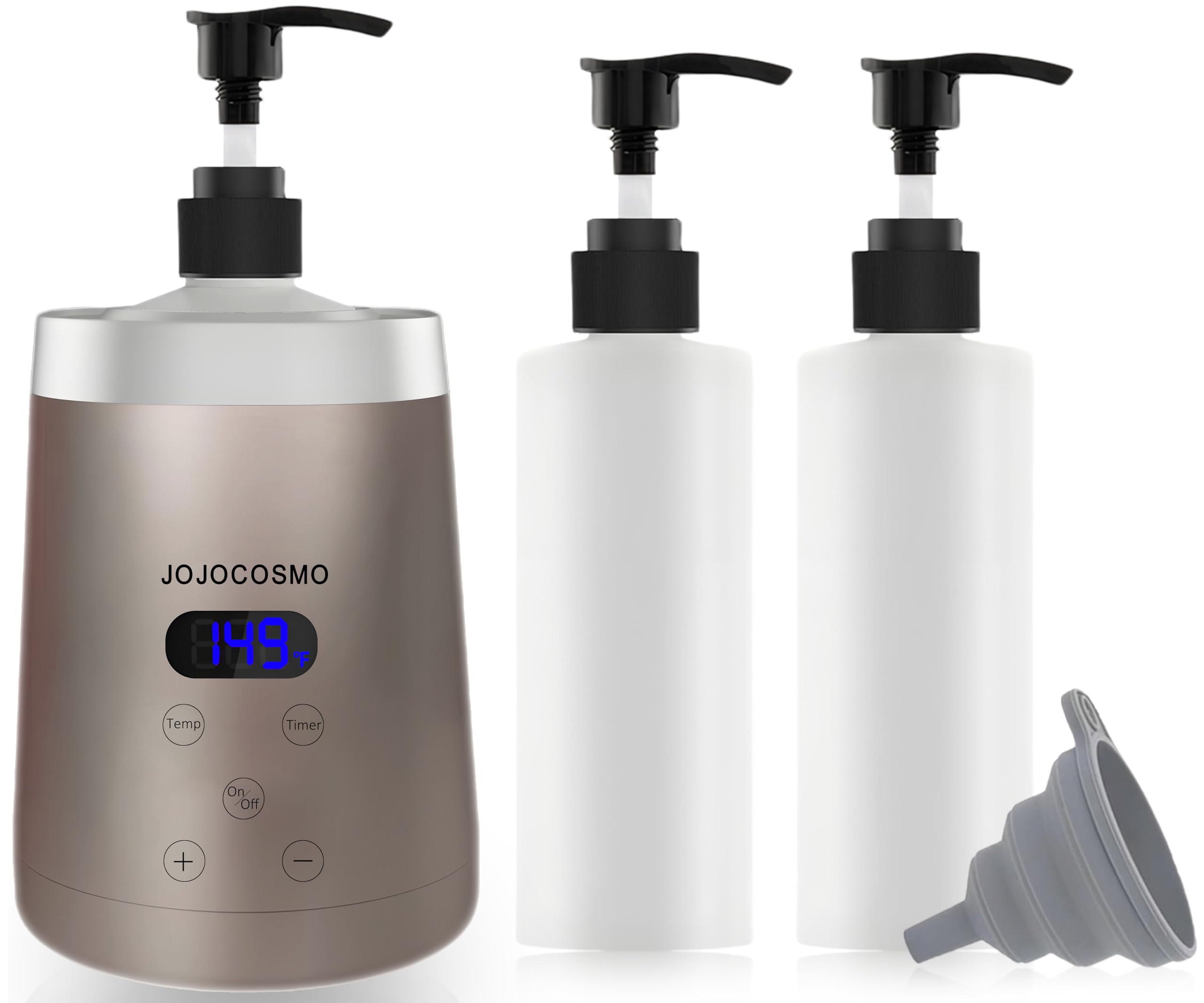 öl erwärmer massage,Massageöl Wärmer mit zwei Ölflaschenspender, stufenloser Erwärmer von 30 bis 65 °C,Lotion Flaschenwärmer Spenderheizung,for Salon,Haushalt Massageöl Flaschenwärmer, Gold