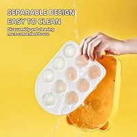 Vista 4 de Moldes para paletas de hielo, 10 piezas, máquina casera para hacer paletas de hielo, 10 palitos de paletas reutilizables (marrón)