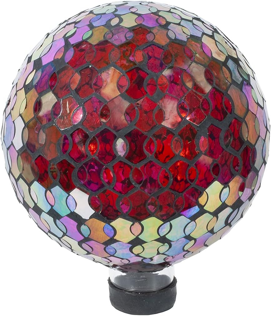 Echo Valley Products 8244 Helix Gazing Globe Outdoor Décor for Lawns and Gardens, Iridescent, 10 inches