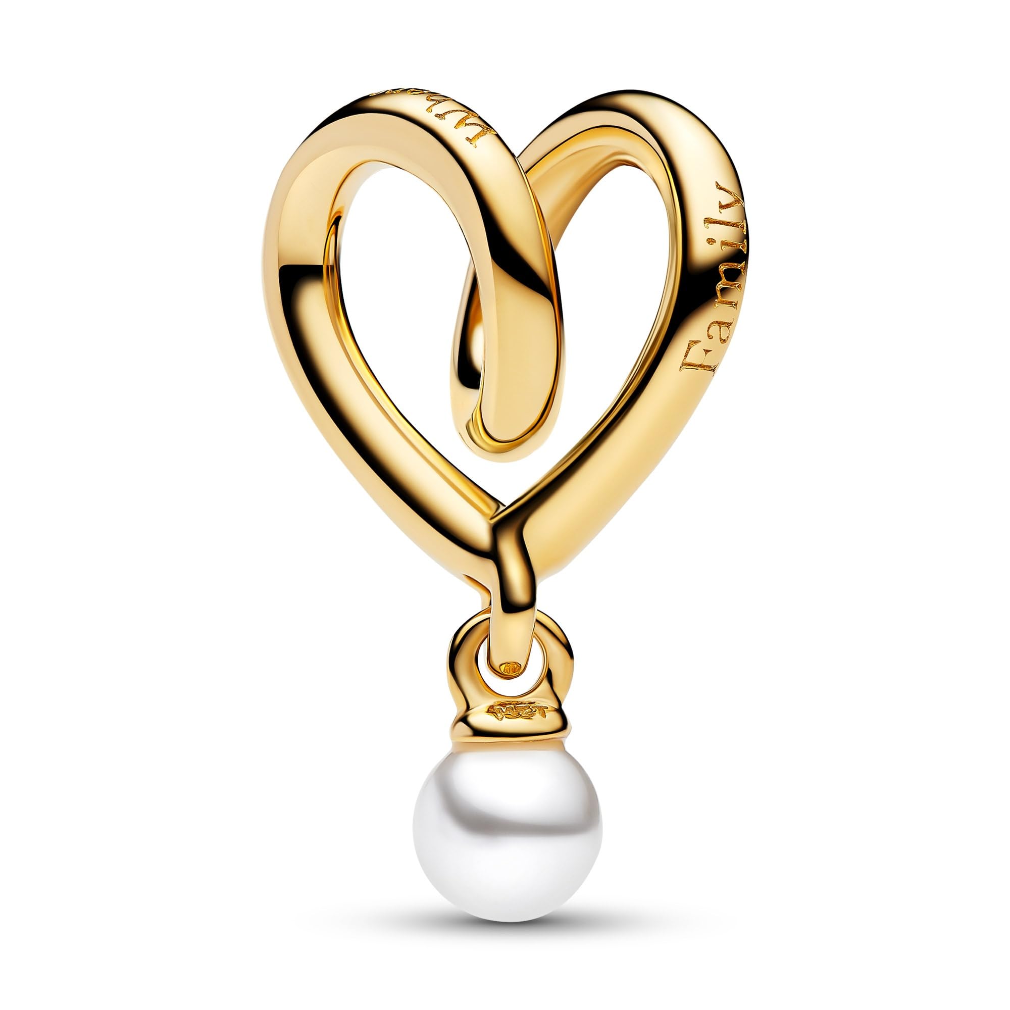 PANDORA Starter-Set Damenarmband Goldfarben Gewickeltes Herz 21118 | edles Schmuck-Set mit Armband und Charm für Frauen, Herz-Schmuck, Romantische Geschenkidee