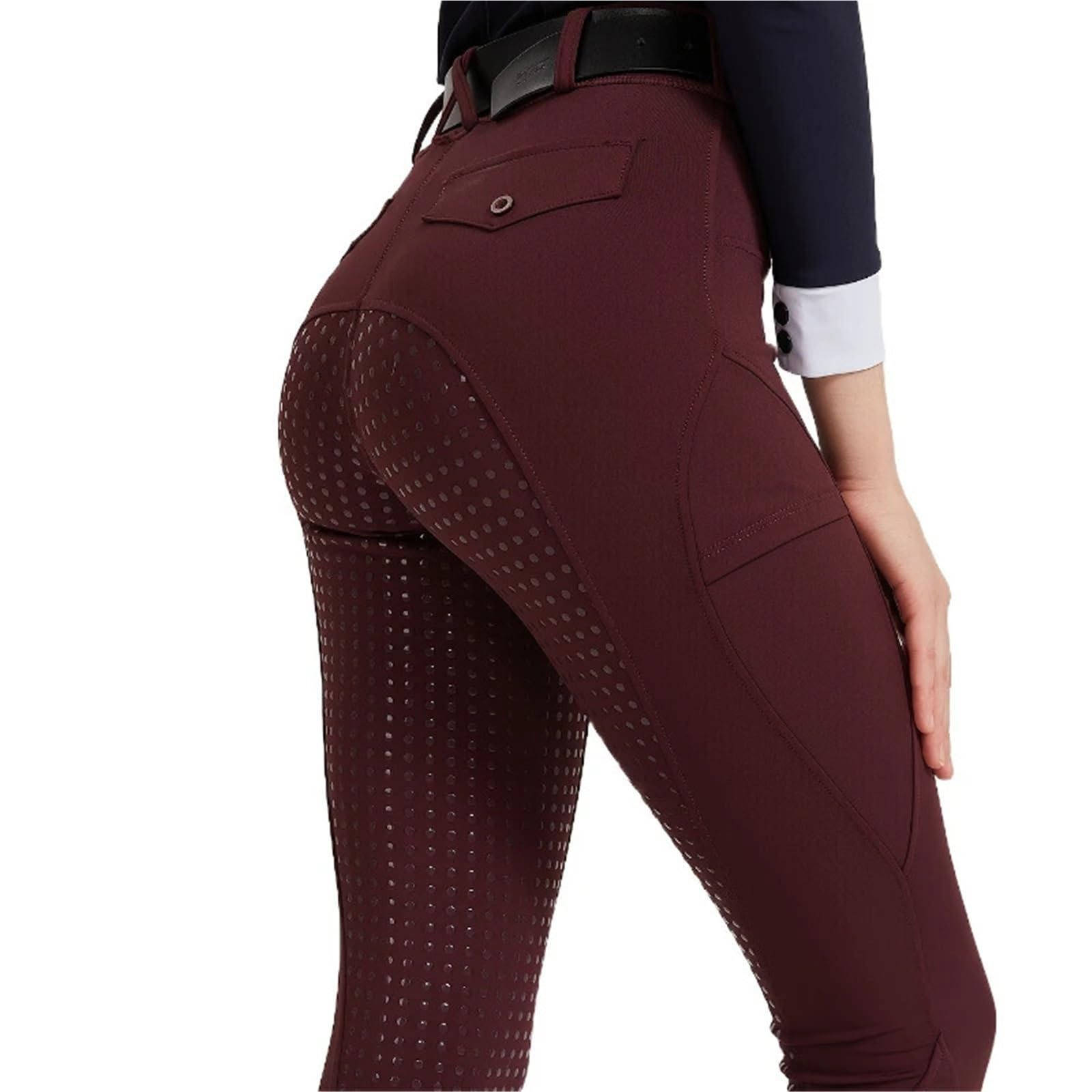 Pantalones de Montar Pantalones de equitación Cintura Alta for Mujer, Pantalones ecuestres Antideslizantes Silicona con Control Barriga, Ropa Ajustada Verano