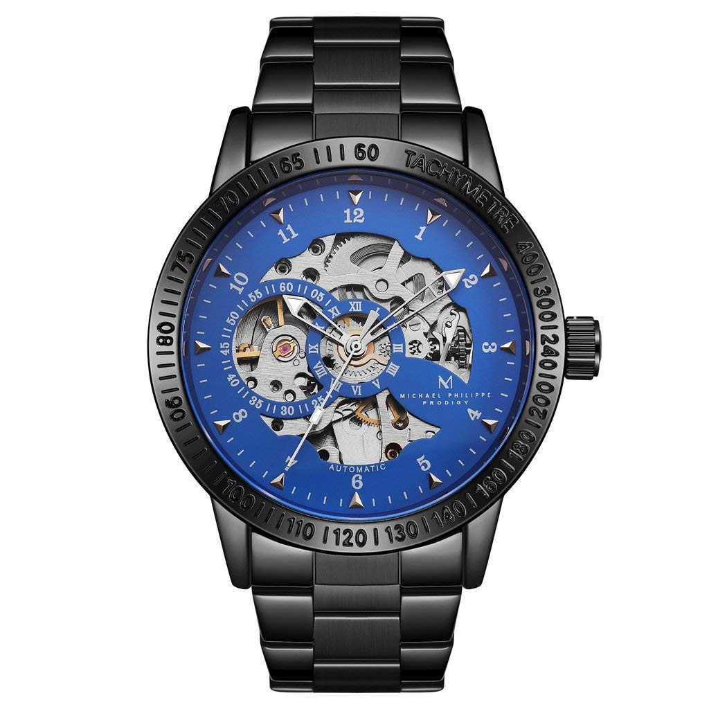 MICHAEL PHILIPPE Prodigy Chronograph Mens (Blue Dial Black Coloured Strap) (B082NTJYL1) Amazon Price History, Amazon Price Tracker