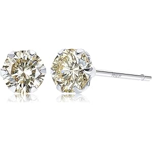 pt900 1粒ダイヤピアス 0.3カラット 0.6カラット シャンパンカラー 楽天市場】Pt900【0.6ct】一粒 ライトブラウン ダイヤモンド