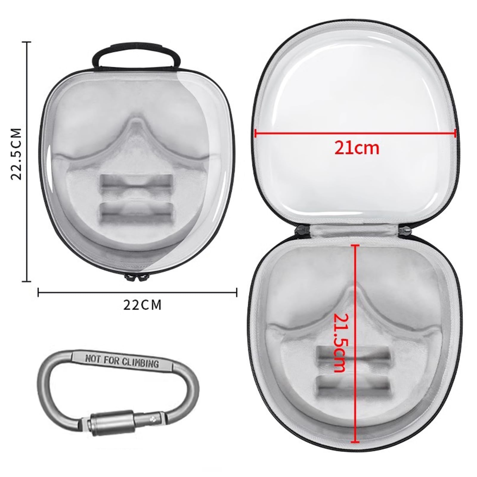 Custodia rigida per cuffie WH1000XM4 1000XM3 1000XM2, con manico, facile da trasportare