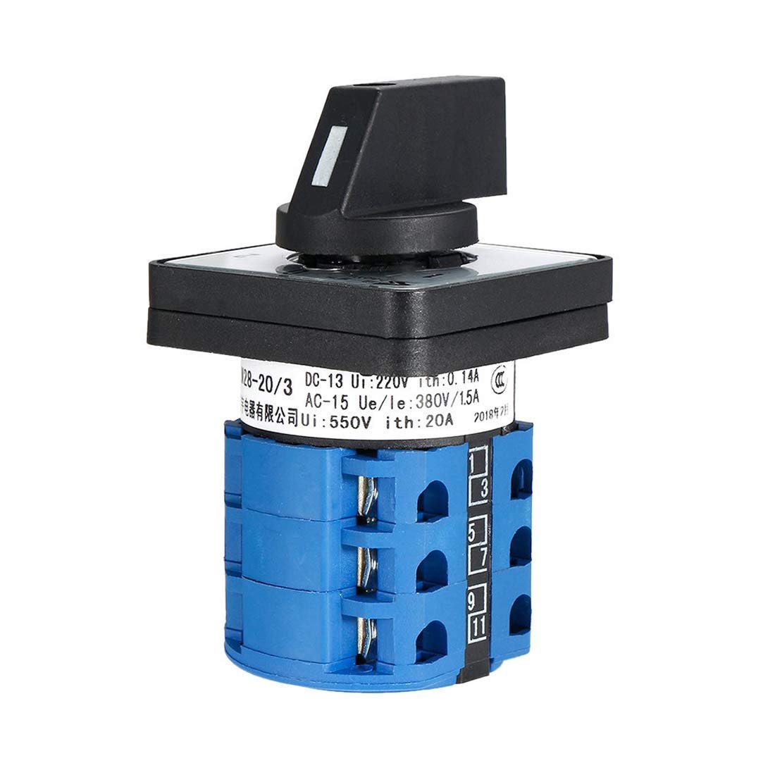 Interrupteur Va-et-Vient Universel TOP-VIGOR 3 Positions 4 Ports LW8-10 D101/1 - 220V 10A