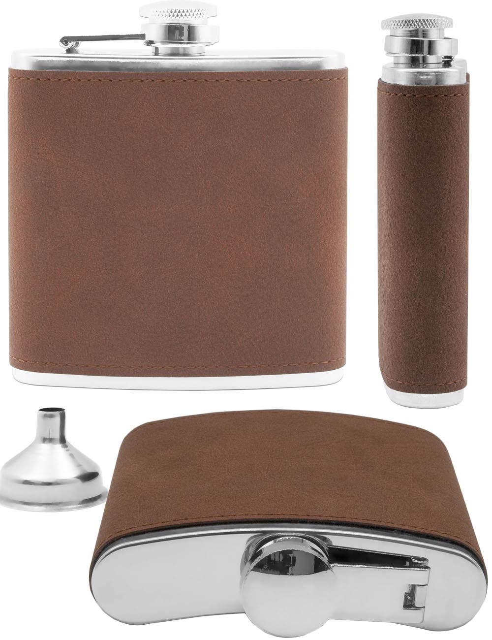 Outdoor Saxx® - Flasque En Acier Inoxydable, Design En Cuir