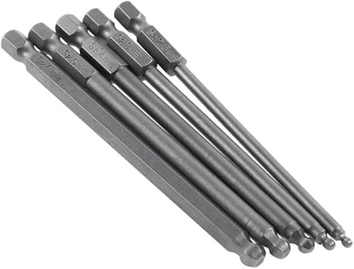 Miniatura 2 de Yakamoz Juego de 5 puntas de destornillador con cabeza hexagonal magnética  vástago hexagonal de 14 pulgadas  4 pulgadas de longitud