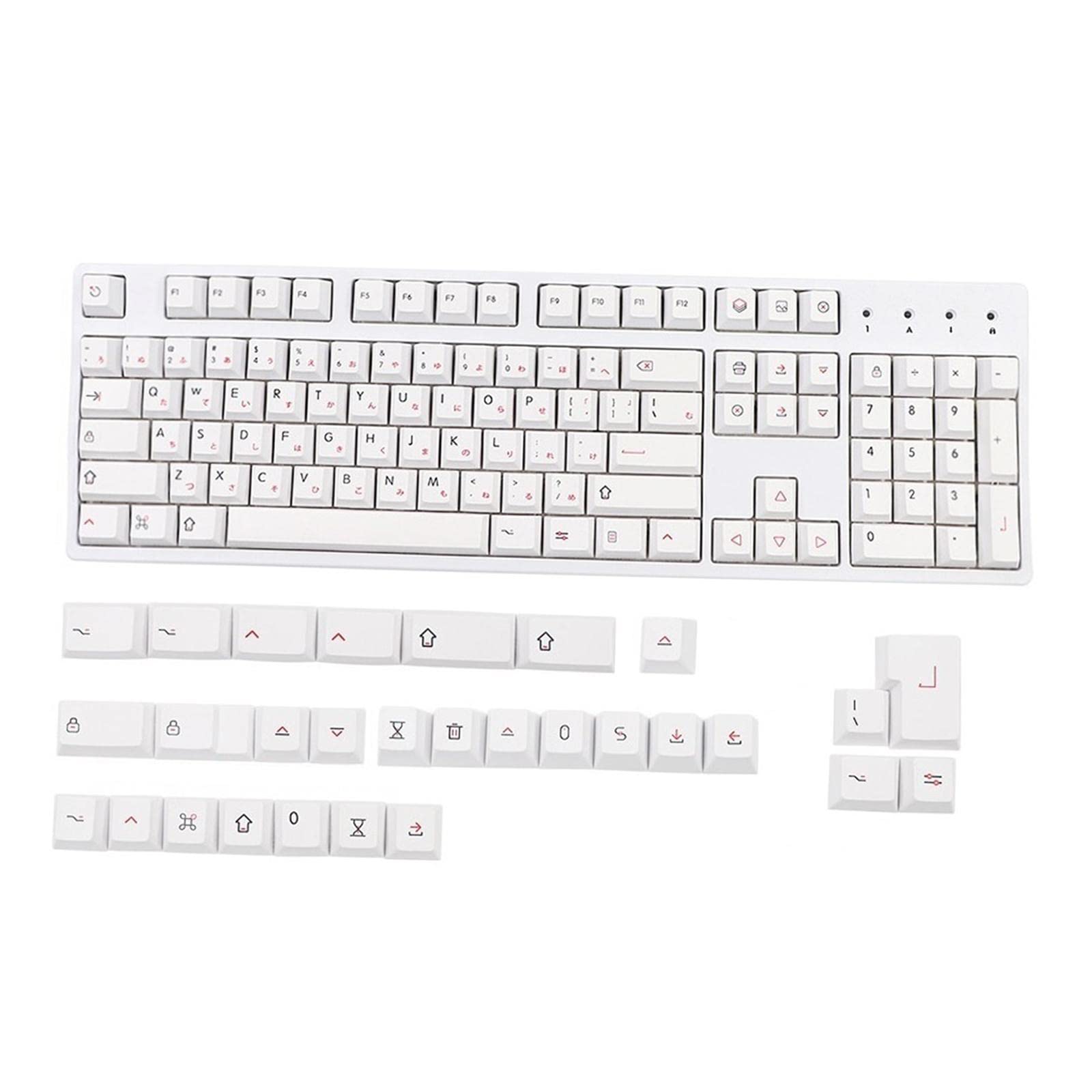 72 Pièces Testeur de Switch Mécanique Clavier Plateau de Touches Cherry Support Acrylique Transparent Capuchons Blancs Applicable pour Décoration S,