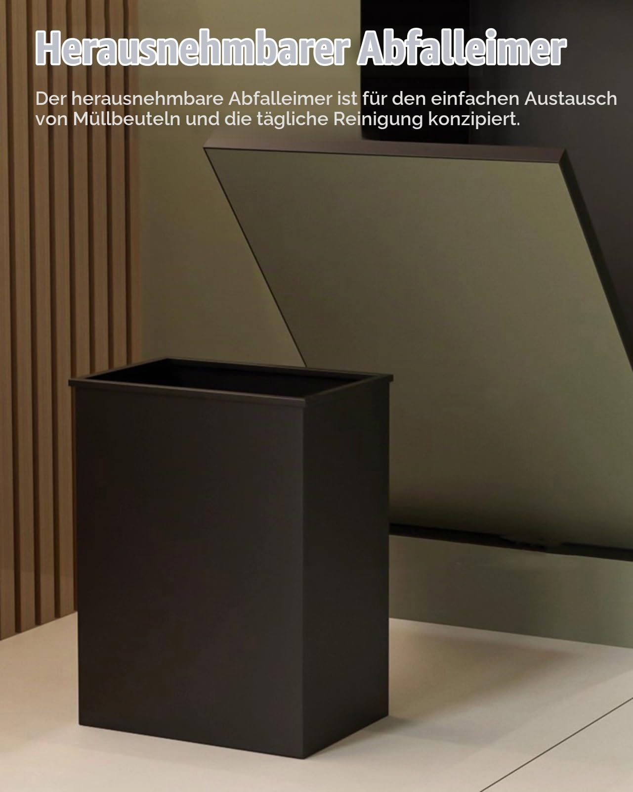 Toilettenpapierhalter Unterputz 2-in-1-Badezimmernische zum Verfliesen, Versteckter Mülleimer und Toilettenpapierhalter, Platzsparender, Moderner Kosmetiktuchhalter