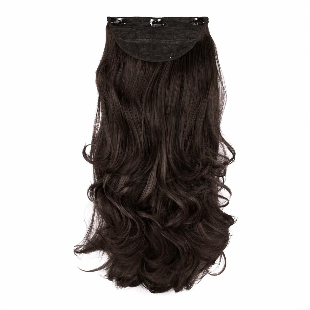 Stasia Street 24-Inch Out Curl Clip-In Korean Synthetic Breatheable Hair Extensions for Women Natural Look Instant Volume & Length – Mix Brown-image-43