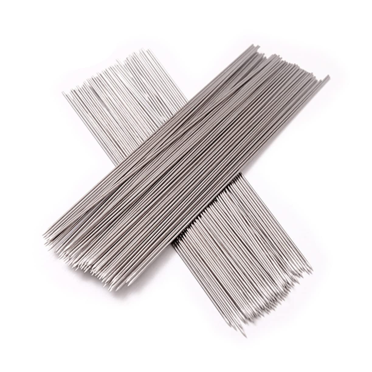 VANZACK 100 Stück Edelstahl Grillspieße 1,85mm X 38,5cm Stabile und Wiederverwendbare Schaschlikspieße für Bbq und Outdoor Grillen