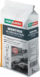 Parexlanko Mortier de Réparation Prêt à gâcher Fibré Réparation nez de balcon,nez de marche,huisseries Rebouchage de saignée, lézardes Haute résistance Adhérence Rattrapage Important jusqu