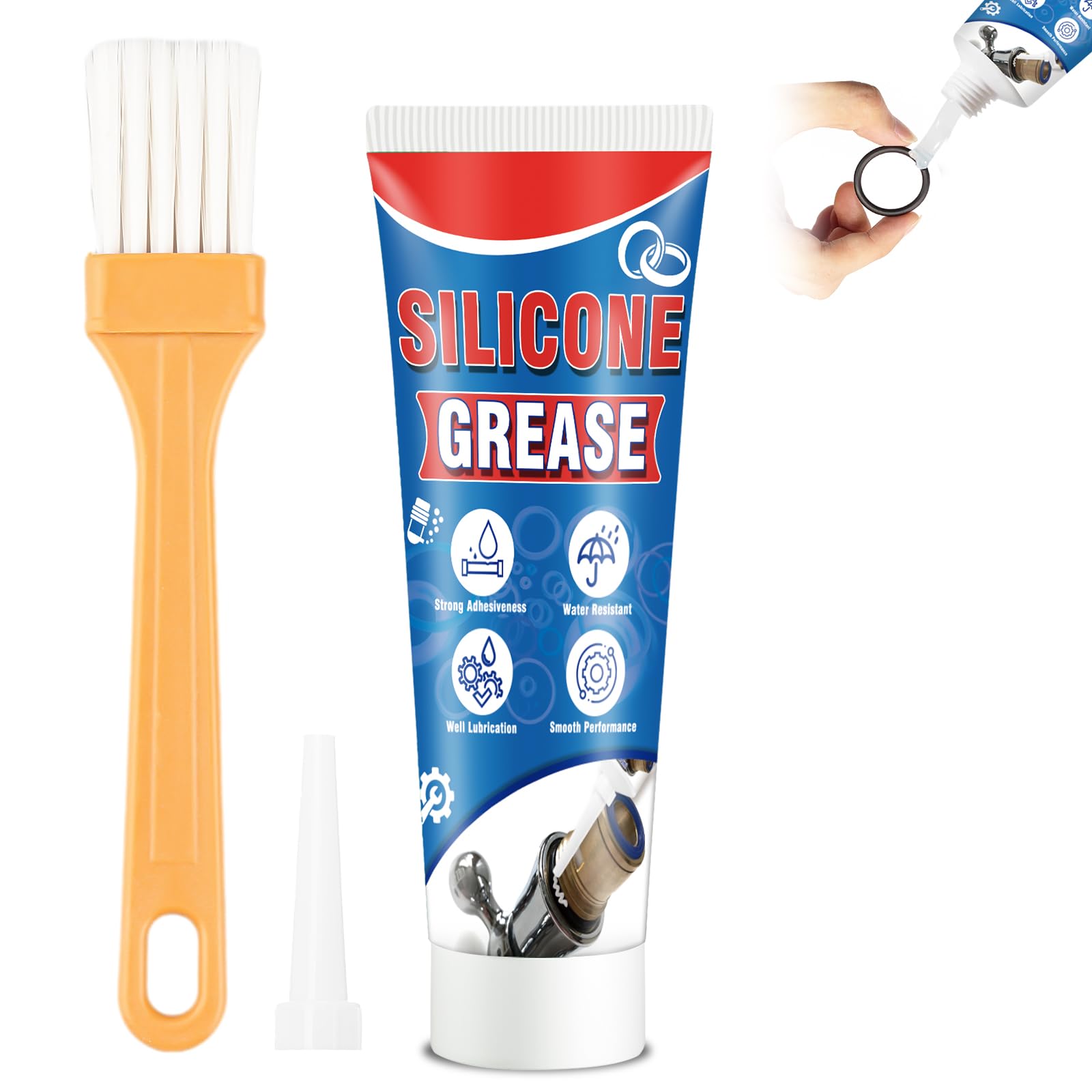AstraVox Graisse Silicone 30g – Lubrifiant Joints Toriques, Robinets, Vannes, Piscines – Étanchéité Longue Durée