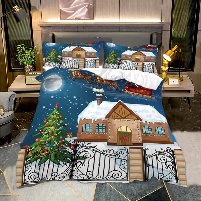 Housse de couette de Noël imprimée en 3D pour transformer votre chambre en hiver