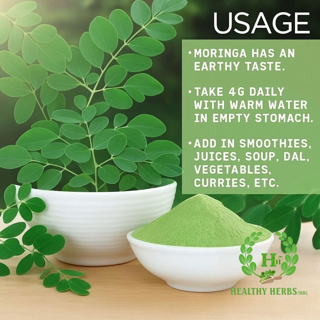 HEALTHY HERBS (HH) Organic Moringa Leaf Powder, Non-GMO, No Additives (200g) 3