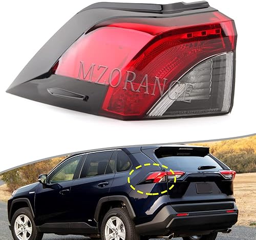 Miniatura 6 de MZORANGE Lámpara de freno trasera para Toyota RAV4 2019 2020 2021 (lado izquierdo del conductor)